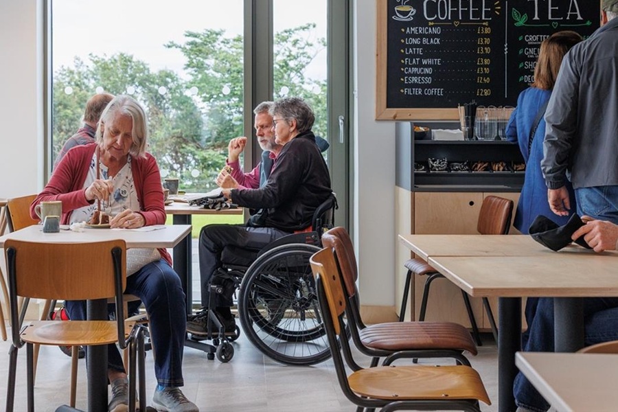 Seasonal dishes served in the Calanais café